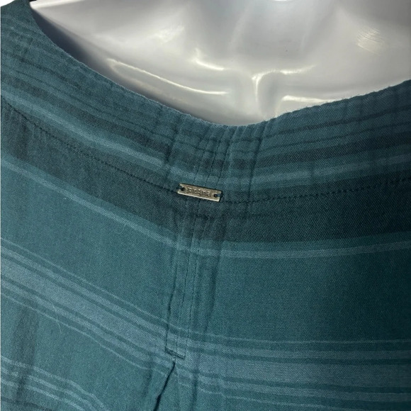 Prana Shirt Dress Cap Sleeve Blue Striped Oversized Relaxed Size XL Gauzy Pocket - Picture 5 of 8